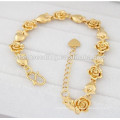 Fashion trendy rose flower women gold bracelet